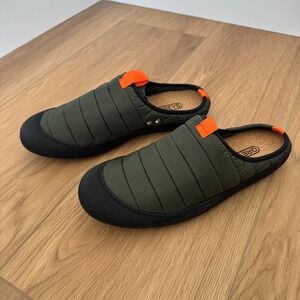 GREYbrand Mules Outdoor Slipper House Shoes Padded Comfort Olive Green